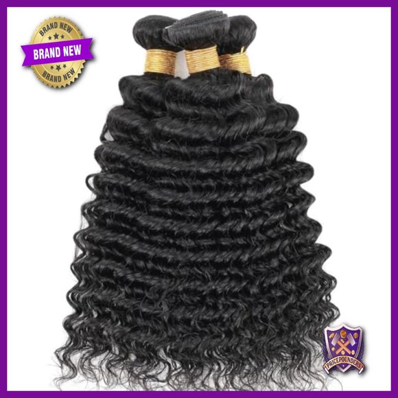 Brazilian Deep Wave Human Hair Bundles 3 Pack 14-18 Inch Virgin Hair main image 7